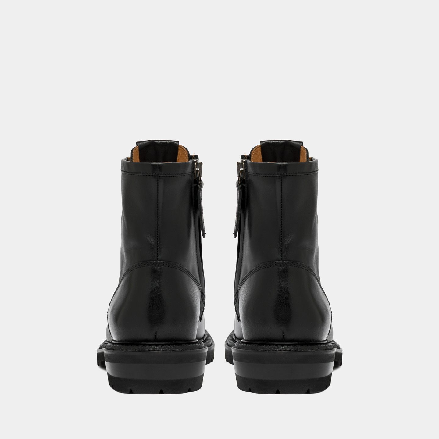 BUTTERO FIORENTINA ANKLE BOOTS IN BLACK LEATHER B11710ETRU-UG1/01-NERO