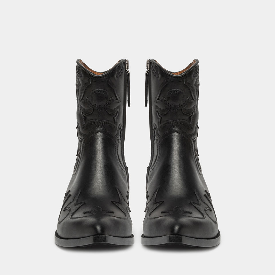 BUTTERO: FLEE ANKLE BOOTS IN BLACK LEATHER