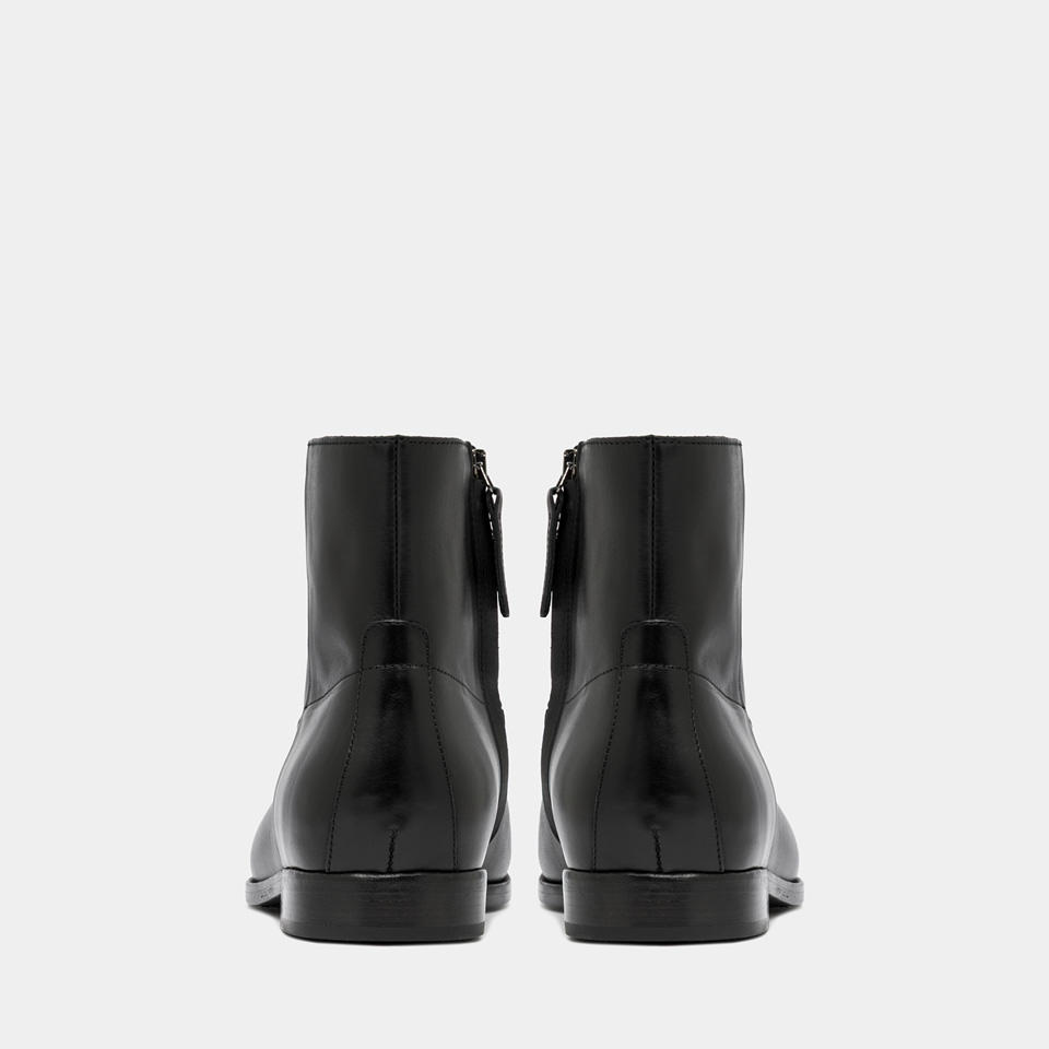 BUTTERO: FLOYD ANKLE BOOTS IN BLACK LEATHER