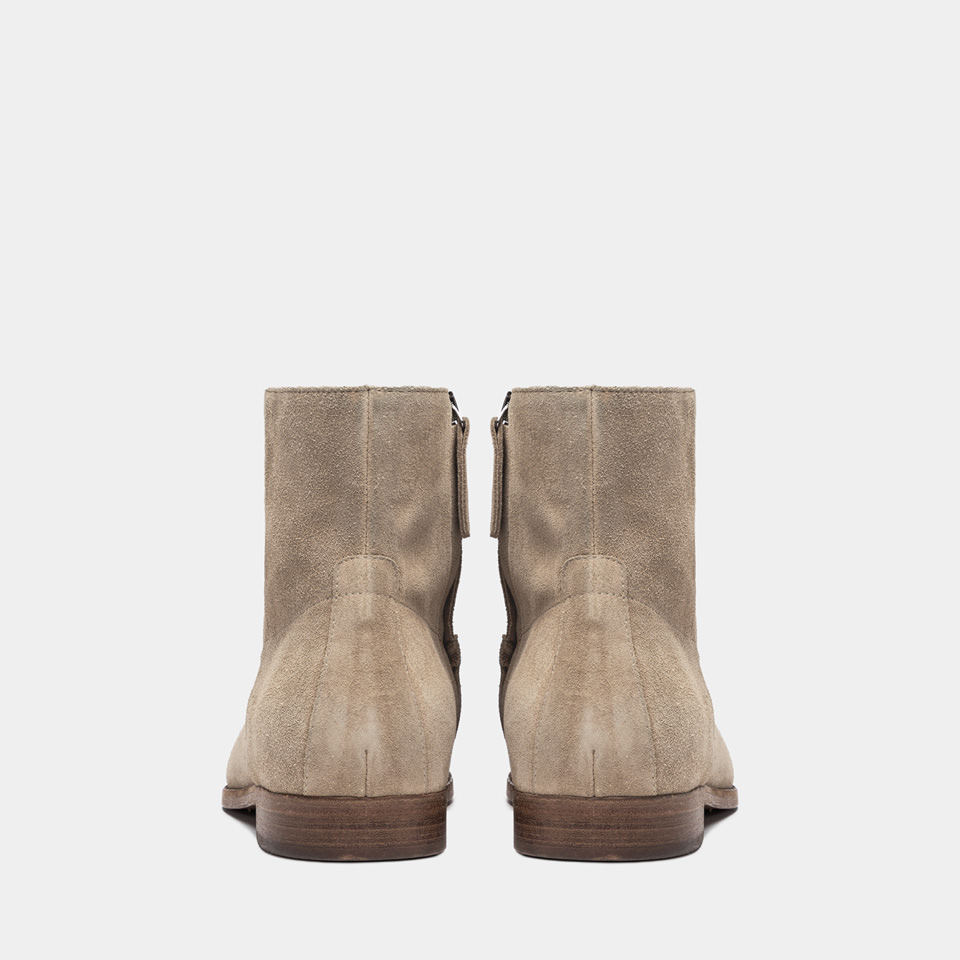 BUTTERO: FLOYD ANKLE BOOTS IN BEIGE COLOR SUEDE