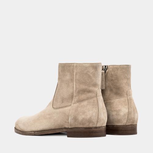 BUTTERO: FLOYD ANKLE BOOTS IN BEIGE COLOR SUEDE