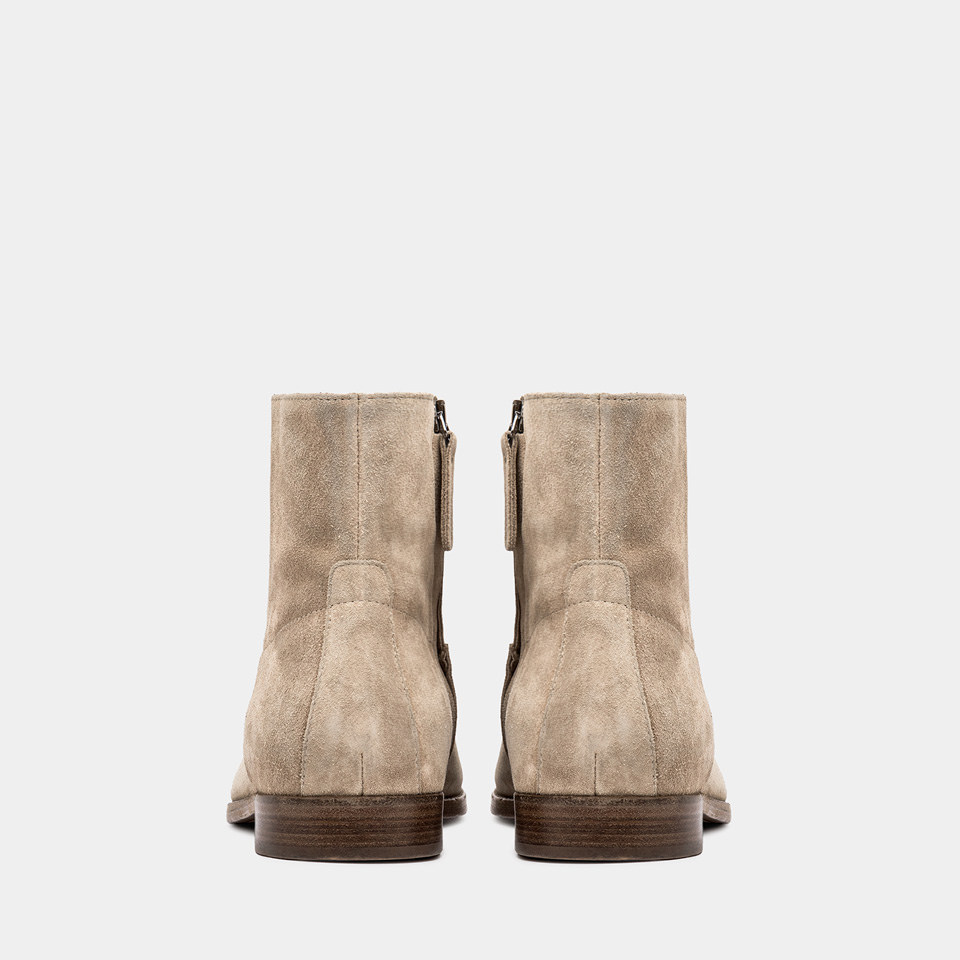 BUTTERO: BOTTINE FLOYD EN DAIM BEIGE