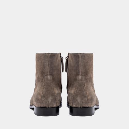 BUTTERO: FLOYD ANKLE BOOTS IN FOREST COLOR SUEDE