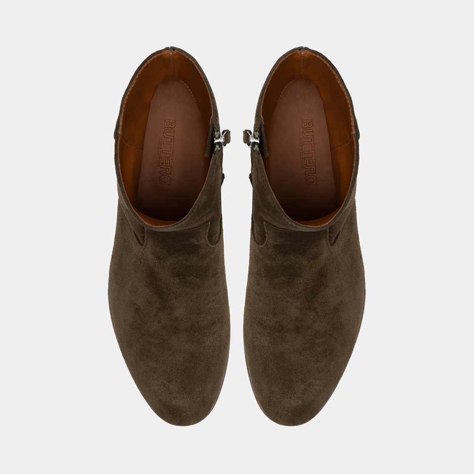 BUTTERO: STIVALETTO FLOYD IN SUEDE MILITARE