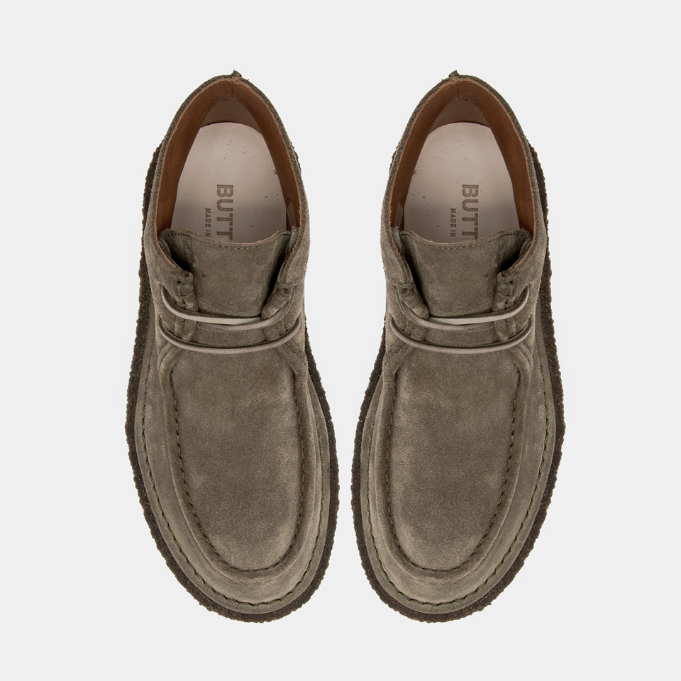 BUTTERO: MOTA ANKLE BOOTS IN HUNTER GREEN SUEDE