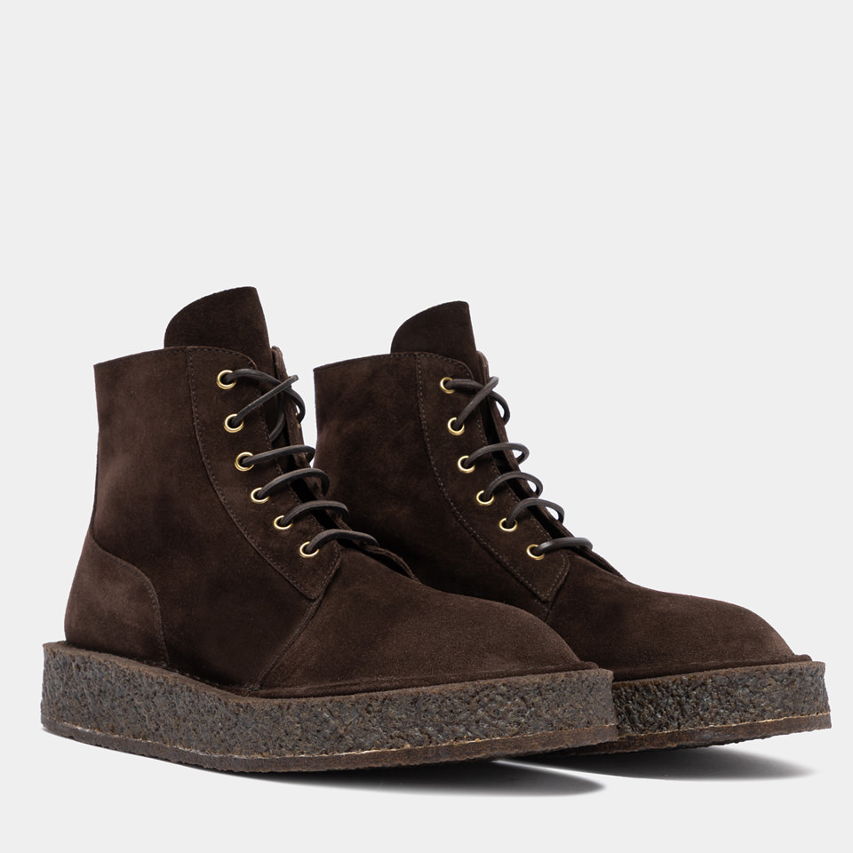 BUTTERO: BOTTINES MOTA EN DAIM MOCHA