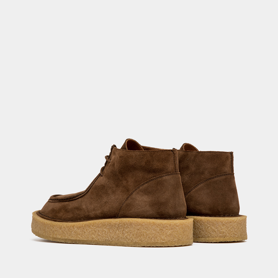 BUTTERO: MOTA ANKLE BOOTS IN CIGAR SUEDE