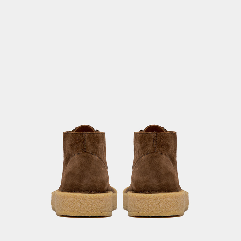 BUTTERO: MOTA ANKLE BOOTS IN CIGAR SUEDE