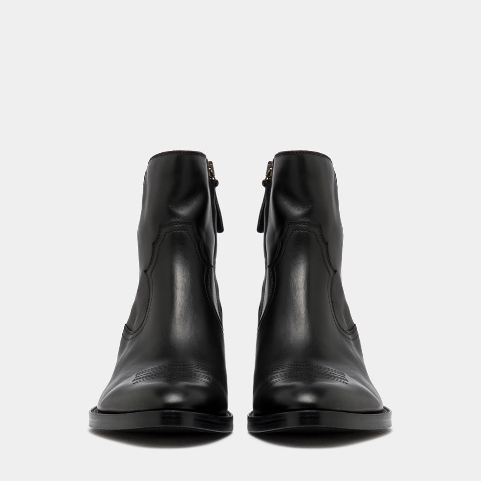 BUTTERO: BOTTE SANTOMATO EN CUIR NOIR