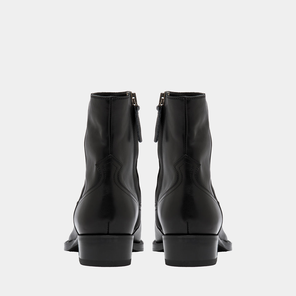 BUTTERO: BOTTE SANTOMATO EN CUIR NOIR