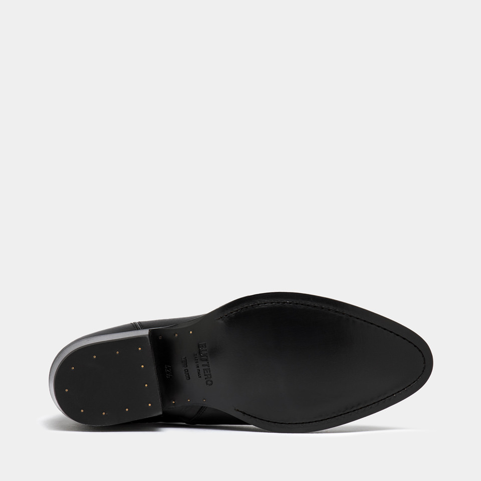 BUTTERO: BOTTE SANTOMATO EN CUIR NOIR