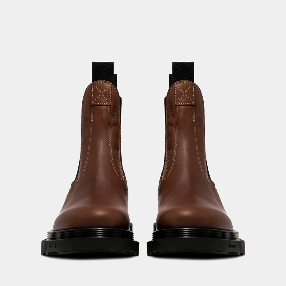 BUTTERO: STORIA CHELSEA BOOTS IN CUOIO LEATHER 