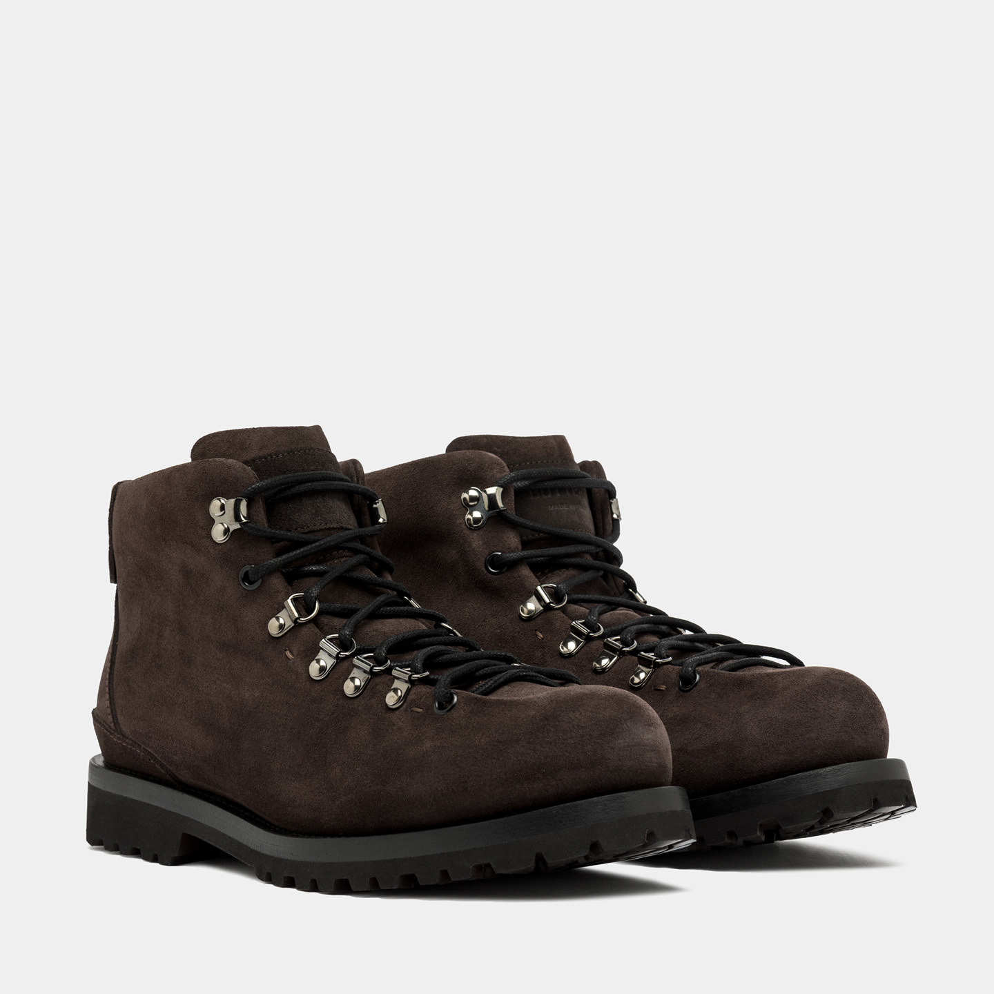BUTTERO CANALONE PEDULA-STYLE ANKLE BOOTS IN DARK BROWN