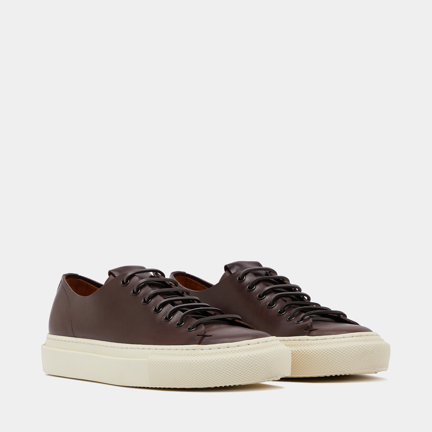 BUTTERO TANINO SNEAKERS IN EBONY LEATHER B10030MOTS UG1 12 EBANO